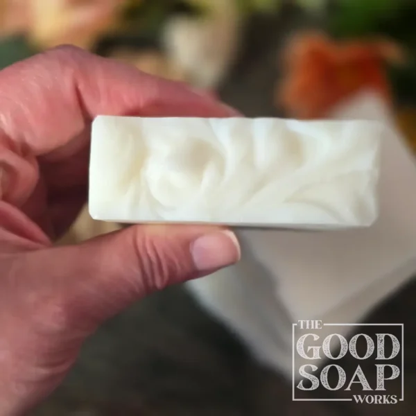 Tallow Soap in Hand showing top