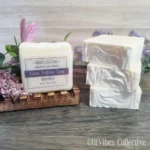 Farm Trifecta Soap natural beige four-ingredient tallow lard goat milk soap bar close up
