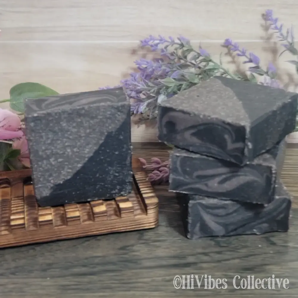 Grease & Grit Soap two-tone indigo blue-grey and near-black mechanic's hand soap bar