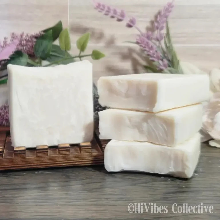 Pure Lard Soap brilliant white unscented handcrafted 100% lard bath soap bar