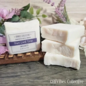 Pure Lard Soap bright white three-ingredient lard soap bar close up