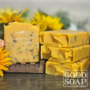 Confetti Soap Front & Top View on Soap Dish no label