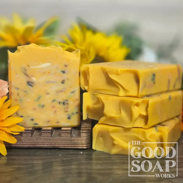 Confetti Soap Front & Top View on Soap Dish no label