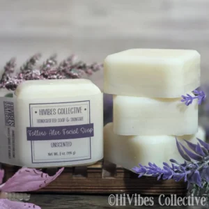 Heirloom Tallow and Aloe Facial Bar unscented handcrafted grass-fed tallow soap bar