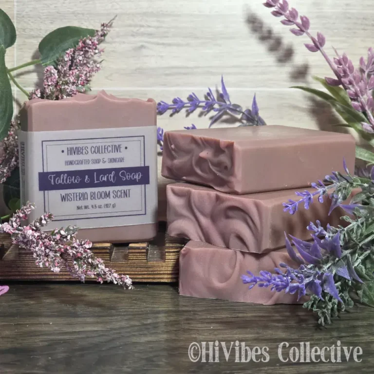 Bramble & Bloom solid deep pink-purple natural soap bar close up