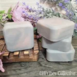 Smoke & Petal Facial Bar vegan dark charcoal and soft pink hand-swirled soap bar