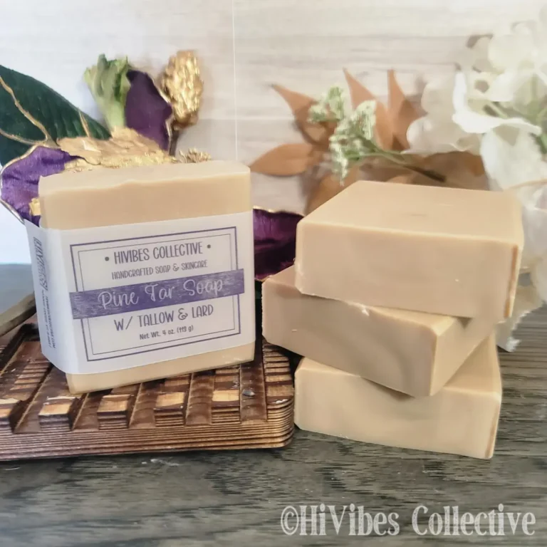 Pine Tar Soap traditional handcrafted lard tallow and pine tar soap labeled