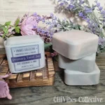Smoke & Petal Facial Bar plant-based charcoal and rose clay facial soap bar close up