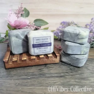 Tallow Facial Bar Tea Tree and Lavender natural tallow soap bar close up