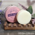 Citronella & Cedar Lotion Bar DEET-free insect repellent solid lotion bar in reusable aluminum tin