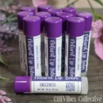 Mango Butter Lip Balm Unscented tallow-free mango butter and beeswax lip balm tube neutral color