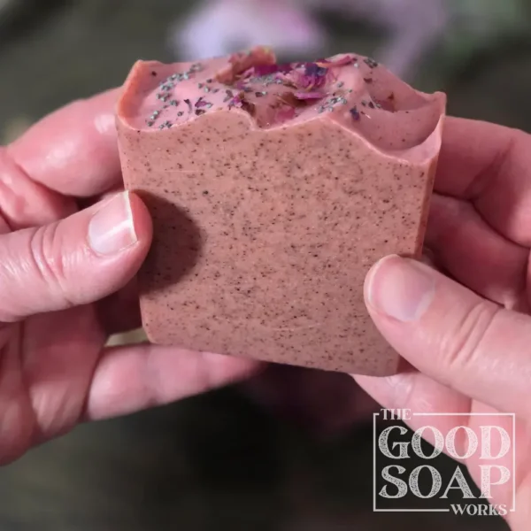 Rosehip Garden Soap in Hand