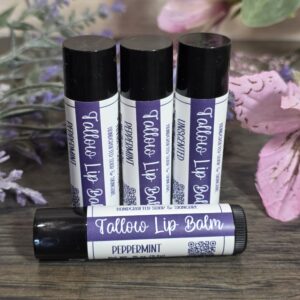 Tallow Lip Balm Peppermint scented tallow beeswax and essential oil lip balm tube