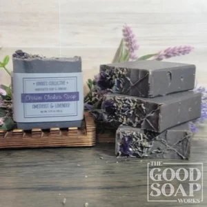 Crown Chakra Soap - Top & Side View - With Label