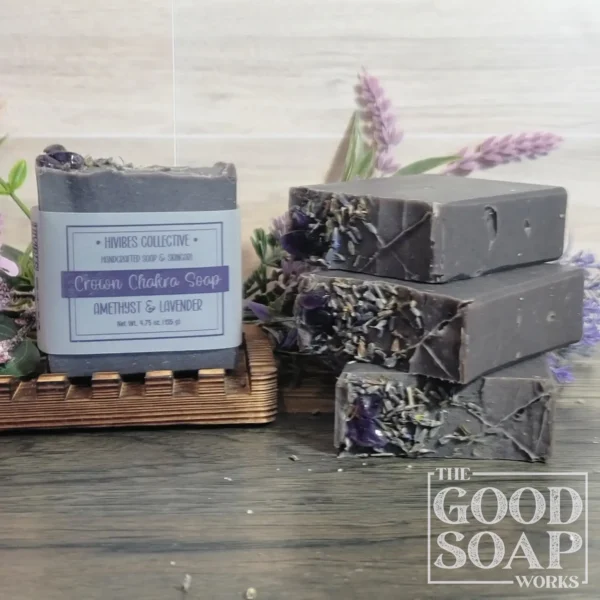 Crown Chakra Soap - Top & Side View - With Label