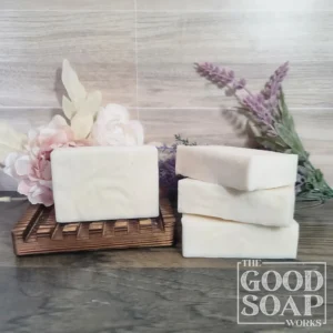 Lard & Lye Laundry Bar pure white zero superfat lard laundry soap bar close up