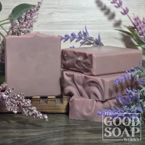 Bramble & Bloom deep pink-purple handcrafted tallow and lard soap bar
