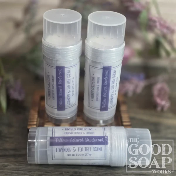 Tallow Deodorant Scented Sport natural aluminum-free sport deodorant citrus peppermint lavender tea tree
