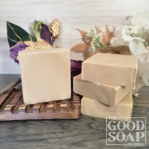 Pine Tar Soap medium brown traditional lard and tallow soap with Swedish pine tar unlabeled