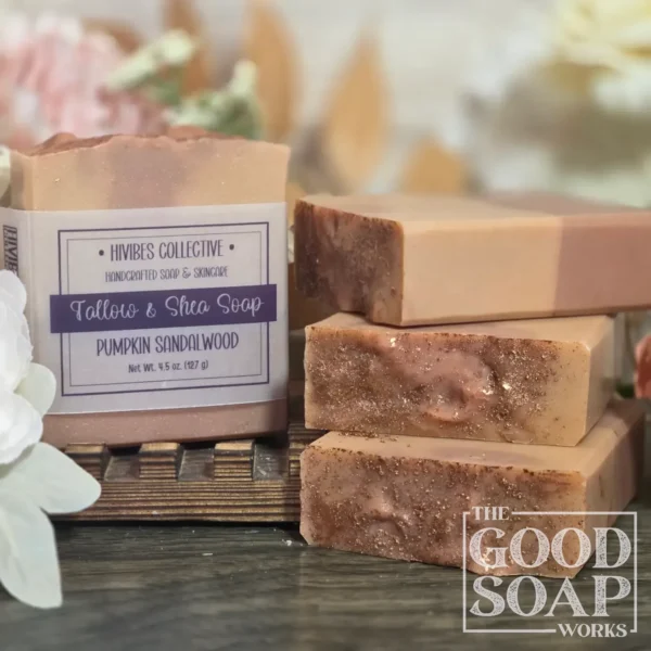 Pumpkin Sandalwood Holiday Soap - Labeled