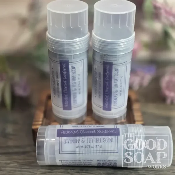 Activated Charcoal Tallow Deodorant - Lavender Tea Tree Scent