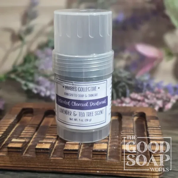 Activated Charcoal Tallow Deodorant - Lavender Tea Tree Travel Size