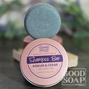 Kokum Cedar Shampoo Bar with Travel Tin