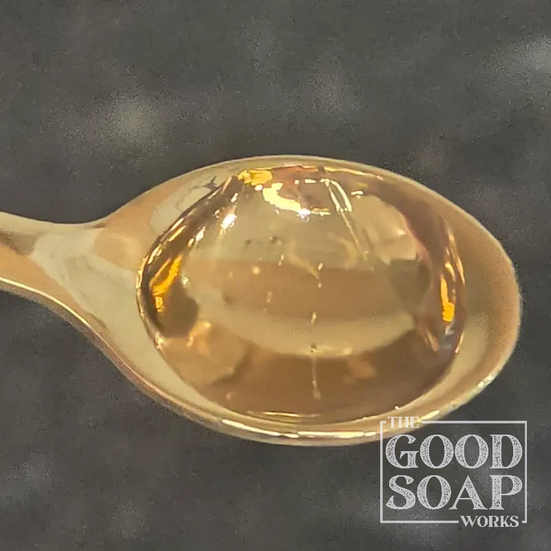 Close-up of Licorice Extract on a spoon, a soap and skincare ingredient used by The Good Soap Works Co.