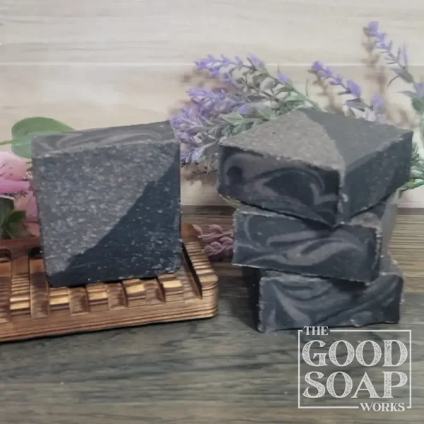Grease & Grit Soap two-tone indigo blue-grey and near-black mechanic's hand soap bar