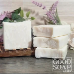 Pure Lard Soap on Soap Dish