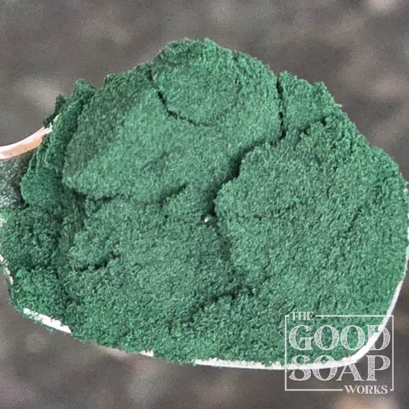 Spirulina powder — a vibrant blue-green superfood powder used as a natural colorant in handmade soap