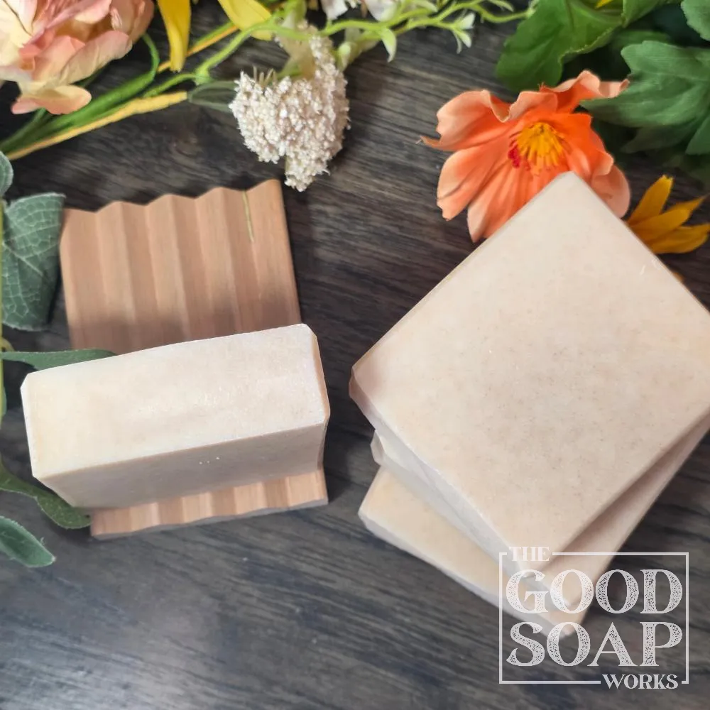 Tallow & Goat Milk Soap on Soap Dish
