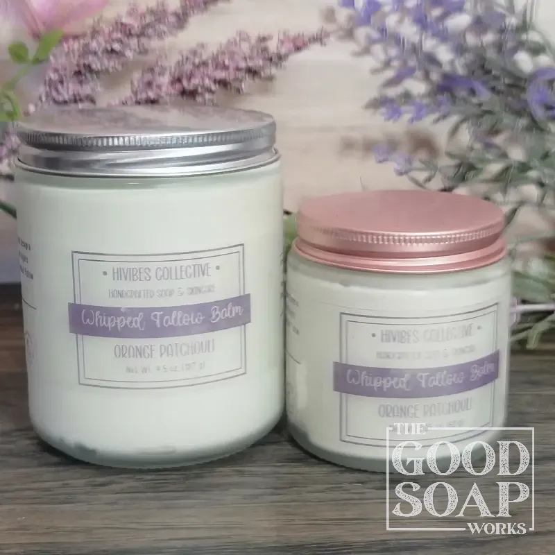 Scented Whipped Tallow in 2 sizes - Peppermint, Orange Patchouli and Citrus.